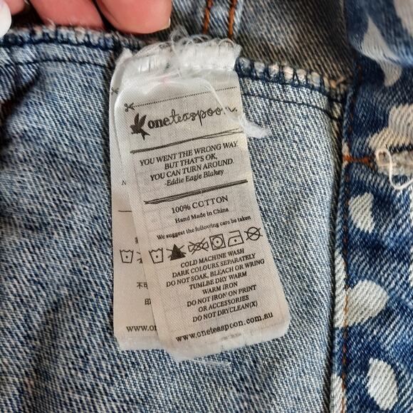 One Teaspoon Blue and White Jean Jacket - Picture 7 of 13
